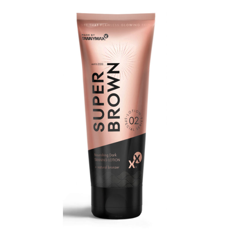 SUPER BROWN Natural Dark Tanning Lotion + Natural Bronzer
