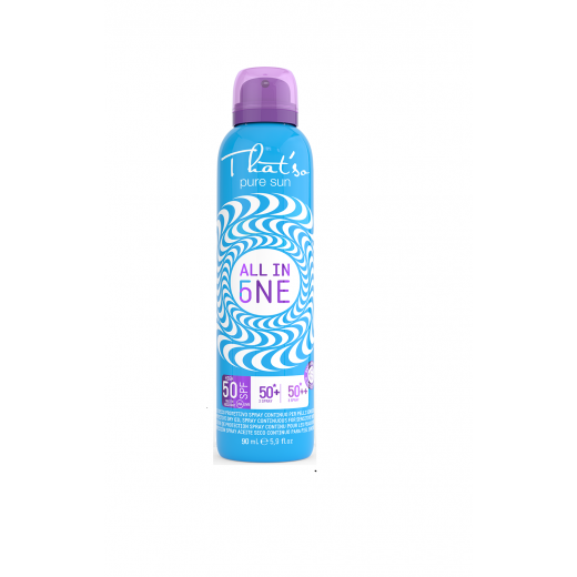 All in One SPF Spray Sensive Skin 50/50+ MINI 90 ml blue
