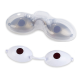 VISION Eye Protection WHITE in transparant box